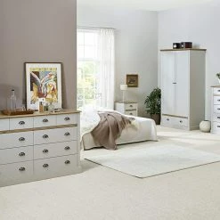 Steens Sandringham White And Pine 4 + 6 Chest Of Draws Baths