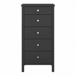 Steens Tromso Black 5 Draw Narrow Chest Baths