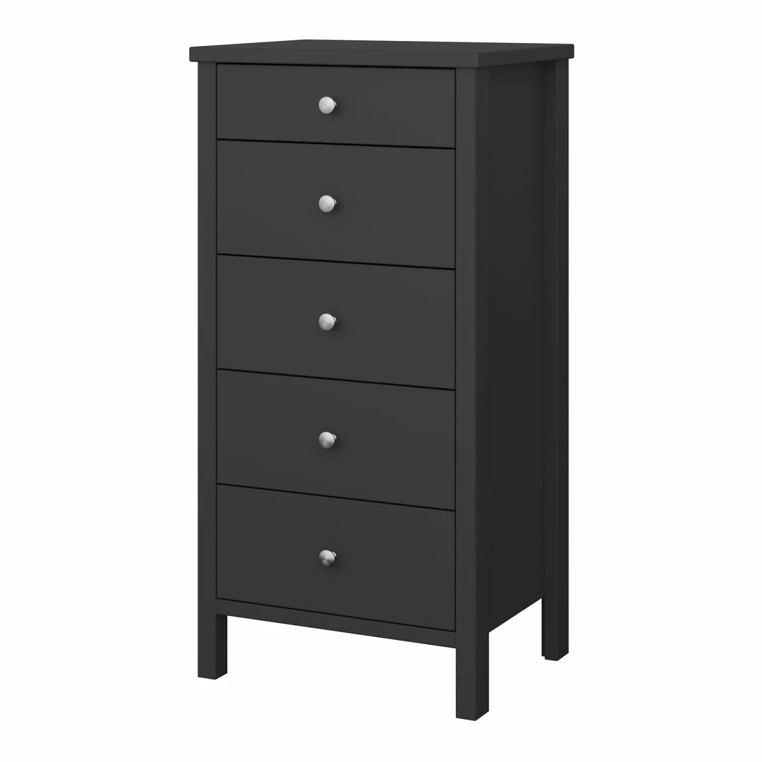 Steens Tromso Black 5 Draw Narrow Chest Baths