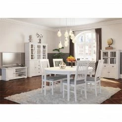 Steens Venice White Small Media Table