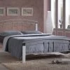 Time Living Tetras Silver And White Metal Bed Frame Beds