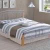 Time Living Tetras Silver And Beech Metal Bed Frame