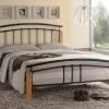 Time Living Tetras Black And Beech Metal Bed Frame