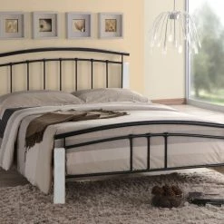 Time Living Tetras Black And White Metal Bed Frame