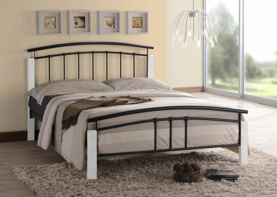Time Living Tetras Black And White Metal Bed Frame