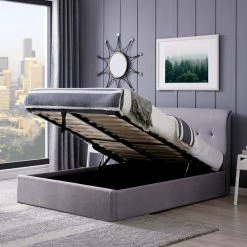 Flint Beds Flint Grey Fabric Bed