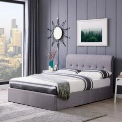 Flint Beds Flint Grey Fabric Bed