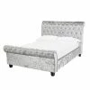 LP Beds LP Roll Top Velvet Fabric Bed