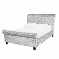 LP Beds LP Roll Top Velvet Fabric Bed