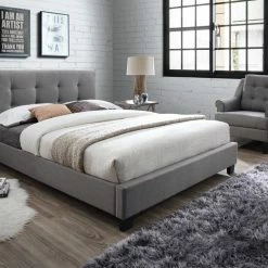 Artisan Bed Company Artisan Light Grey Fabric Bed Beds