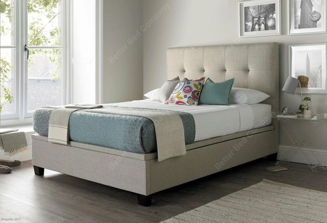 Kaydian Walkworth Pendle Oatmeal Ottoman Bed Frame