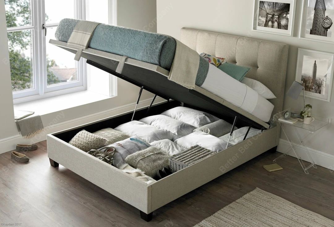Kaydian Walkworth Pendle Oatmeal Ottoman Bed Frame
