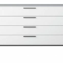 Steens Slim Line White 4 Drawer Chest