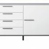 Steens Slim Line White 4 Drawer 1 Door Cupboard