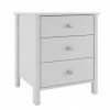 Steens Tromso White 3 Draw Bed Side Table