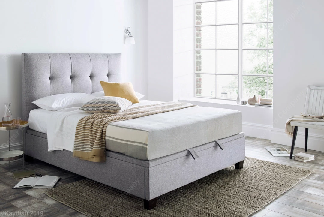Kaydian Walkworth Marbella Dark Grey Ottoman Bed Frame Beds