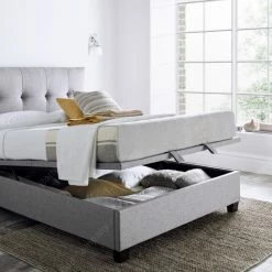 Kaydian Walkworth Marbella Dark Grey Ottoman Bed Frame Beds