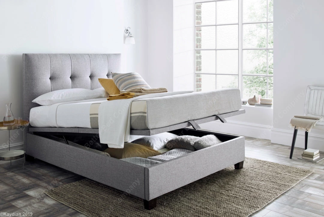Kaydian Walkworth Marbella Dark Grey Ottoman Bed Frame Beds