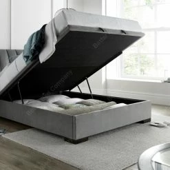 Kaydian Lanchester Velvet Plume Ottoman Bed Frame