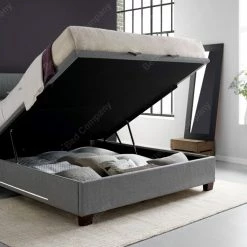 Beds Kaydian Chilton Artemis Light Grey Ottoman Bed Frame