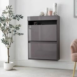 Free Standing Baths GFW Galicia Wall Hanging Two Tier Shoe Cabinet