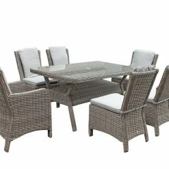 Baths Signature Weave Alexandra 6 Seat Rectangular Dining Set