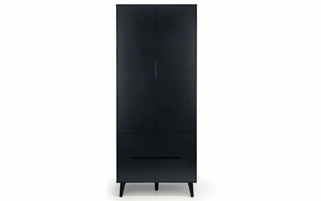 Julian Bowen Alicia 2 Door Combination Wardrobe Anthracite Baths