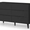 Julian Bowen Alicia 6 Drawer Wide Chest Anthracite