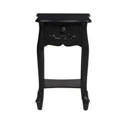 Baths LPD Furniture Antoinette 1 Drawer Black Nighstand