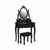 LPD Furniture Antoinette Black Dressing Table Set Baths