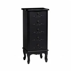 Baths LPD Furniture Antoinette Black Tallboy
