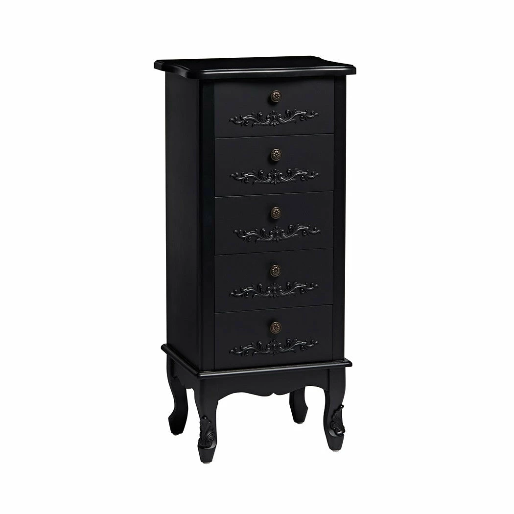 Baths LPD Furniture Antoinette Black Tallboy