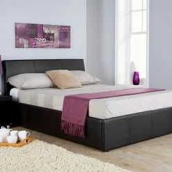 GFW Ascot Leather Ottoman Bed