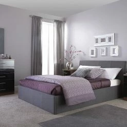 Better Bed Company Bolton Grey Ottoman Bed Beds
