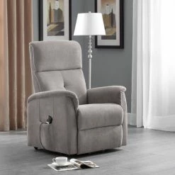 Baths Julian Bowen Ava Rise And Recline Chair In Taupe Fabric