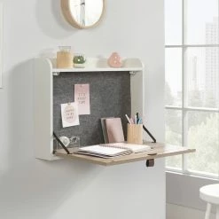 Baths Teknik Avon Leather Handled Wall Desk