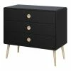 Baths Steens Soft Line Black 3 Drawer Wide Chest
