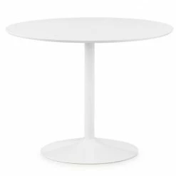 Julian Bowen Blanco Round Table In White Baths