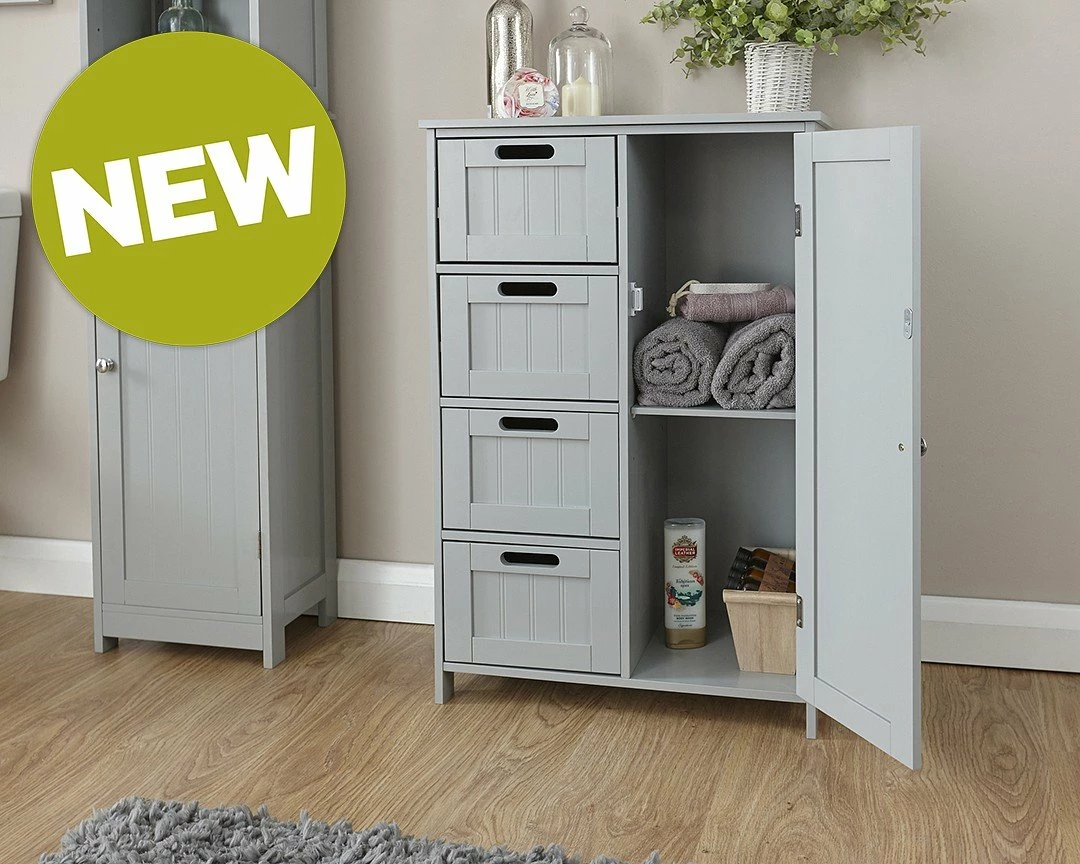 GFW Colonial 4 Drawer + 1 Door Bathroom Unit Baths