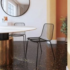 Dorel Home Caden Wire Dining Chair Black (set Of 2)