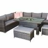 Signature Weave Catalina Corner Dining Set With Lift Table And Ice Bucket Baths