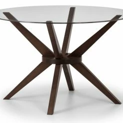 Size Julian Bowen Chelsea Glass Top Round Dining Table