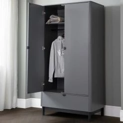 Baths Julian Bowen Chloe 2 Door 1 Drawer Wardrobe