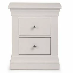 Julian Bowen Clermont 2 Drawer Bedside Light Grey