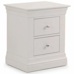 Julian Bowen Clermont 2 Drawer Bedside Light Grey