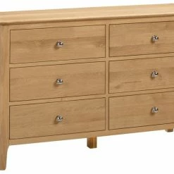 Julian Bowen Cotswold 6 Drawer Wide Chest