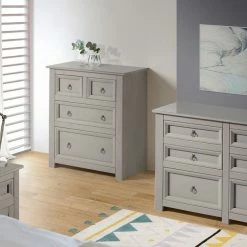 Core Products Compact 2 Drawer Petite Bedside Cabinet With Glass