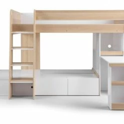 Julian Bowen Eclipse Bunk Bed Oak And White Beds