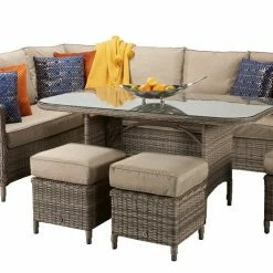 Signature Weave Edwina Corner Dining Mixed Nature Weave Baths