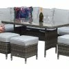 Signature Weave Edwina Corner Dining Multi Grey Wicker